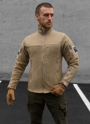 Fleece jacket BEZET Soldier sand