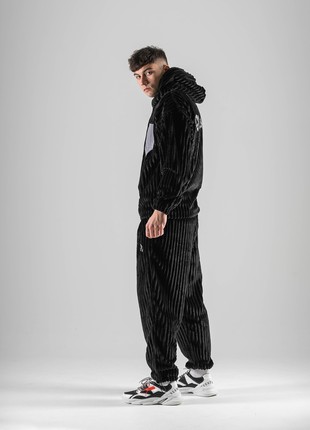 Sports plush suit oversize OGONPUSHKA Kiss black4 photo