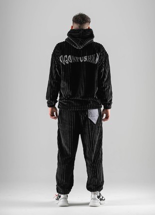 Sports plush suit oversize OGONPUSHKA Kiss black2 photo