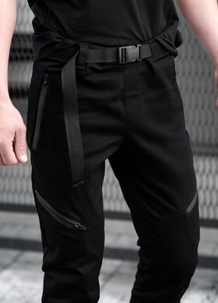 Jogger pants BEZET Techwear black4 photo