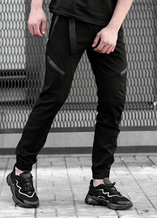 Jogger pants BEZET Techwear black1 photo