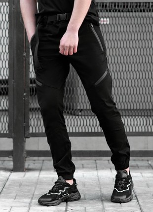 Jogger pants BEZET Techwear black3 photo