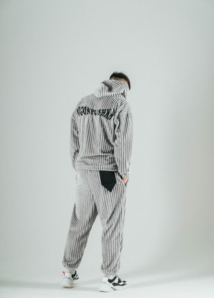 Sports plush suit oversize OGONPUSHKA Kiss grey8 photo