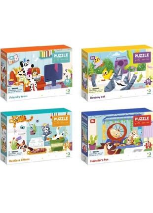 Set of 4 puzzles Dodo Pets (300541/542/543/544)1 photo