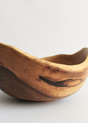 Handmade fruit bowl, lage salad dinnerware, wooden popcorn plate, rustic centerpiece bowl10 photo
