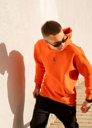 Warm hoodie oversized OGONPUSHKA Classic 2.0 orange3 photo