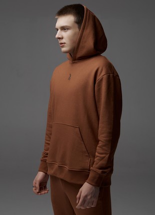 Hoodie unisex OGONPUSHKA Classic 2.0 brown