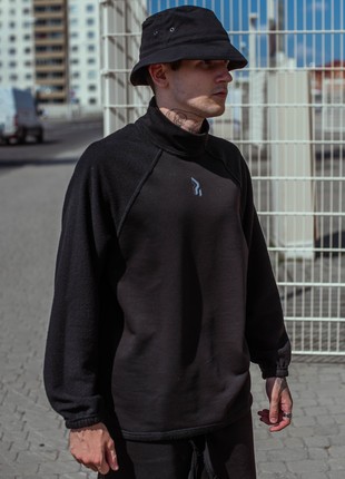 Men's double-sided sweatshirt OGONPUSHKA Reverse black8 photo