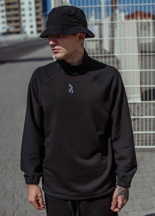 Men's double-sided sweatshirt OGONPUSHKA Reverse black6 photo