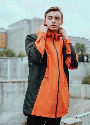 Men's demi-season jacket OGONPUSHKA Horn black-orange1 photo