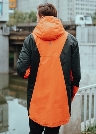 Men's demi-season jacket OGONPUSHKA Horn black-orange5 photo