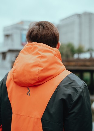 Men's demi-season jacket OGONPUSHKA Horn black-orange2 photo