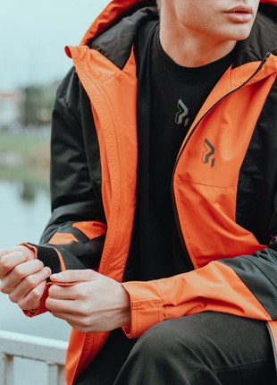 Men's demi-season jacket OGONPUSHKA Horn black-orange8 photo