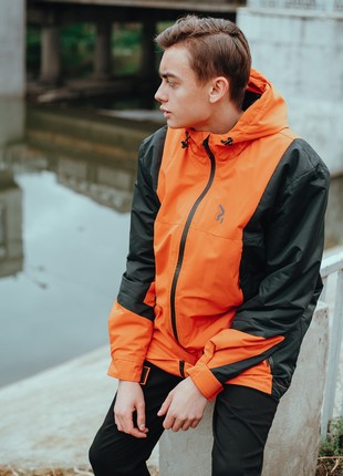 Men's demi-season jacket OGONPUSHKA Horn black-orange4 photo
