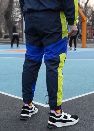 Sports pants OGOGNPUSHKA Split blue and yellow4 photo
