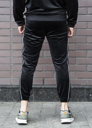 Velor sports pants OGONPUSHKA Flat black7 photo