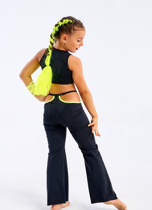 Set of training clothes with pants black and lemon4 photo