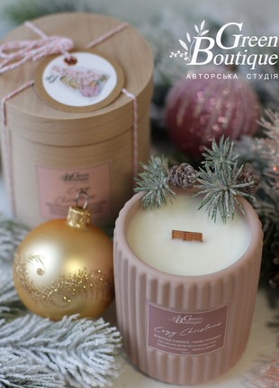 Natural Soy Candle COZY CHRISTMAS (size L)1 photo