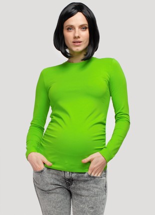 Bright green maternity-friendly longsleeve