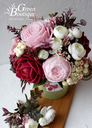 Interior bouquet  in a ceramic cup9 photo