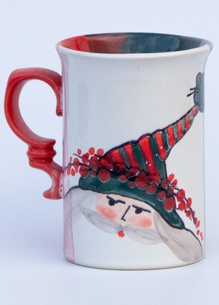 Christmas handmade ceramic mug Santa New Year 2023