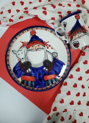 Christmas handmade ceramic mug santa new year 20236 photo
