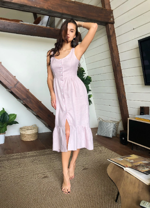 Pale Rose sundress with Buttons