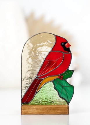 Bird stained glass candle holder4 photo