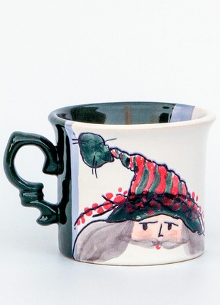 Christmas handmade ceramic mug santa new year 2023