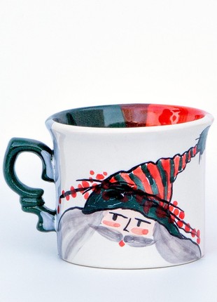 Christmas handmade ceramic mug santa new year 2023