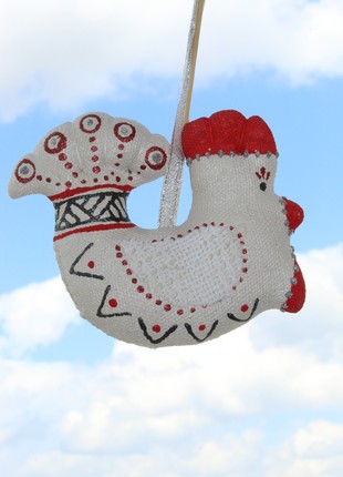 Silver red rooster