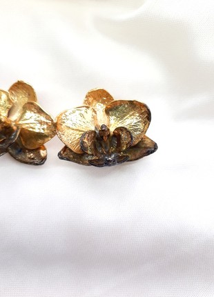 Real Orchid flowers earrings7 photo