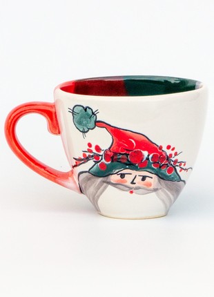 Christmas handmade ceramic teacup santa new year 20231 photo