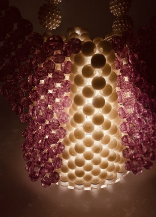 Unique butterfly lamp, original room decor, flashlight made of beads10 photo