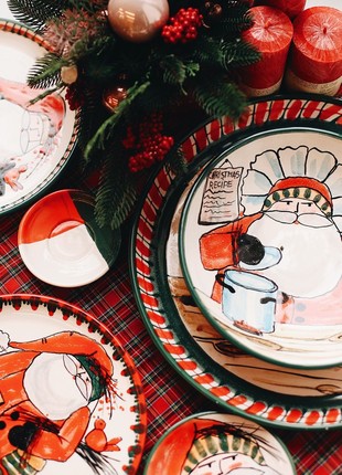 Christmas handmade ceramic teacup santa new year 20233 photo