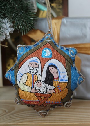 Coffee souvenir Christmas star «Holy family»