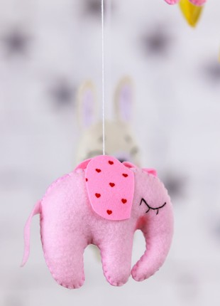 Baby mobile "Pink elephant"2 photo