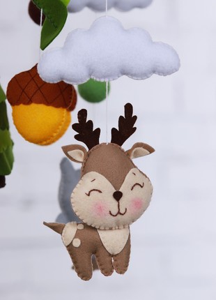 Musical baby mobile with bracket, Baby mobile "Forest animals"4 photo