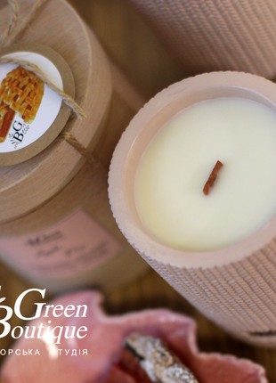 Natural Soy Candle Apple pie(size L+)4 photo