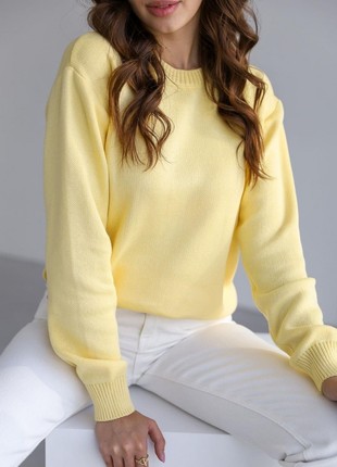 Basic yellow jumper for women1 photo