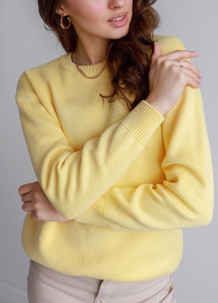 Basic yellow jumper for women3 photo