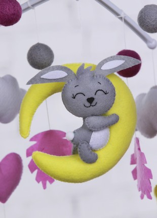 Baby mobile "Gray bunny"2 photo