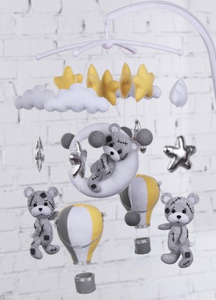 Musical baby mobile with bracket "Teddy bears"