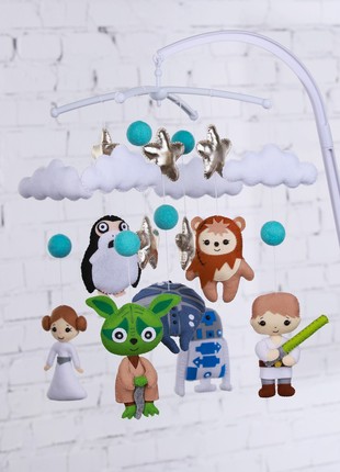 Musical baby mobile with bracket "Super heroes"1 photo