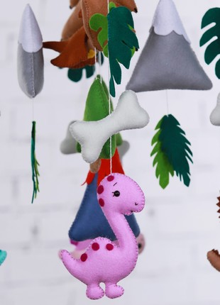 Musical baby mobile with bracket "Dinosaurs"4 photo