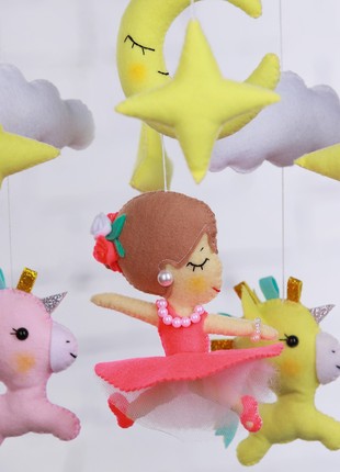 Musical baby mobile with bracket "Ballerina dancing"4 photo