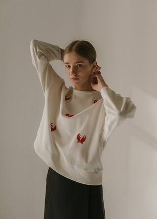 Sweatshirt "Petrykivka" in white2 photo