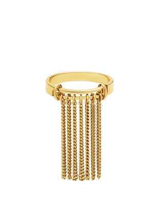 RING WITH CHAINS CONFIDENCE GOLD PLATED STERLING SILVER