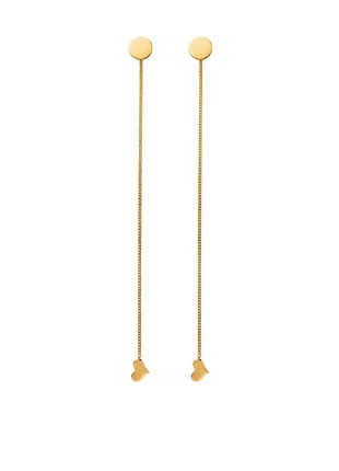 EARRINGS COUPLE GOLD PLATED STERLING SILVER 925
