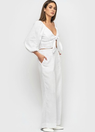 White Linen Pants2 photo